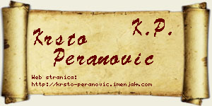 Krsto Peranović vizit kartica